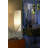 Internal Table Lamp - Chrome, White Linen Shade, Dimmer Switch