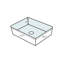 Lavabo de salle de bain vasque carré en pierre blanche Matte Stone ™