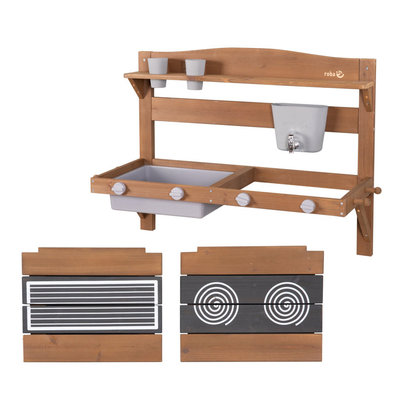 Outdoor FSC Play Kitchen Set, Teak wood