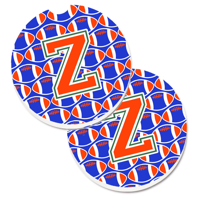 Sous-verre de football, Z, Bleu / Orange