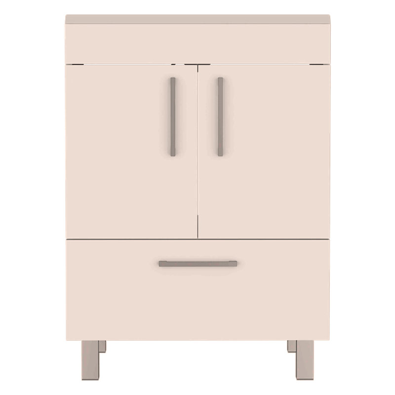 Meuble-lavabo simple avec armoire à double porte et un tiroir - plateau supérieur 29,5 po