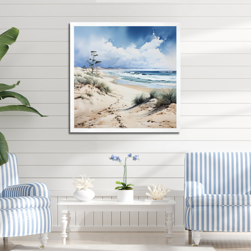 Beach Photo Dune Dreams I, Cadre flottant blanc, H 36 po x l 36 po