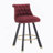 Set of 2,Back pull point design, velvet material, 360 degree rotation, back pull loop detachable design, rivet decoration, square foot wooden bar chair-1688597469