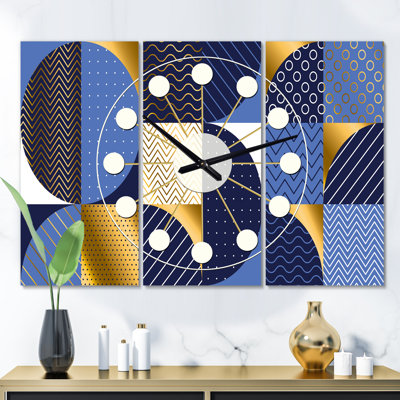 Mid-Century Metal Wall Clock
