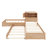 L-Shaped Combination Bed Frame with Trundle and Drawer-1057389321