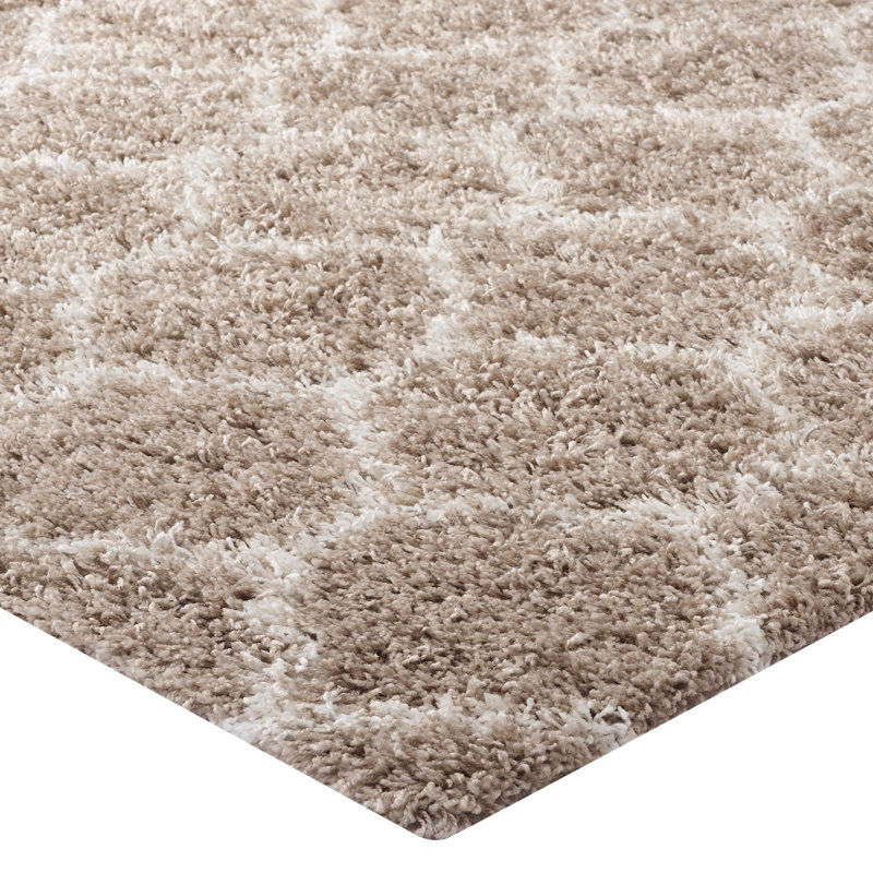 Solvea Moroccan Trellis Shag Area Rug, Rectangle 5' x 8'