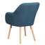 Fauteuil à oreilles avec pieds en bois massif de 25,25 po Abdelrahman-1227347214