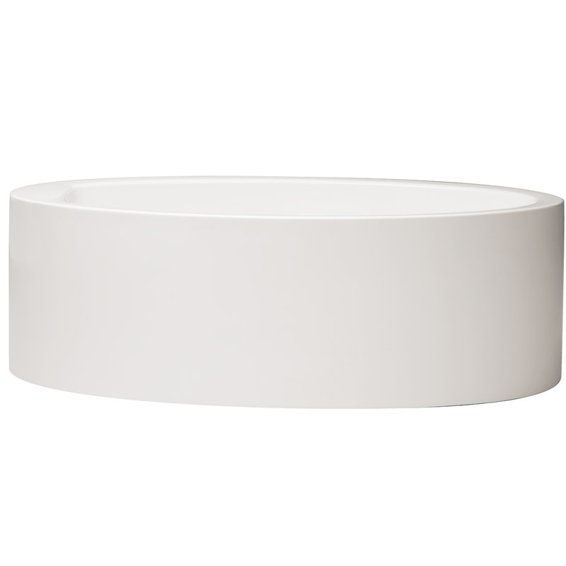 Aubry 60'' L Freestanding Soaking Bathtub, Polished Chrome