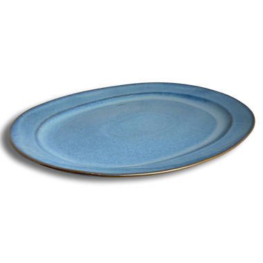 Lava Enameled Cast Iron Serving Dish 6 inch-Round with 10 by 15  Rectangular Beechwood Service Platter