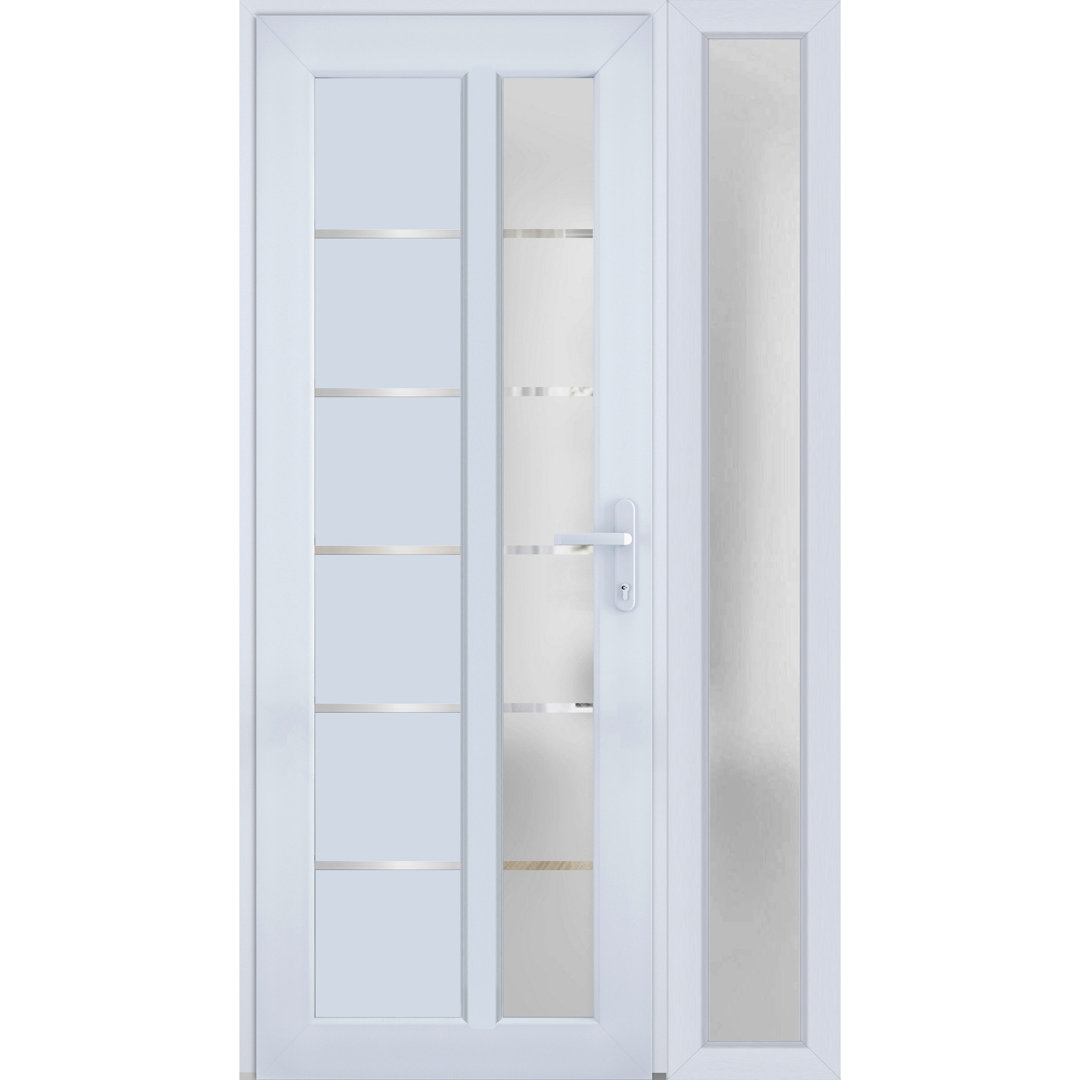 8088 80'' Louvered Front Entry Doors VDomDoors 
