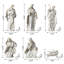 Ensemble de 10 figurines de crèche de Noël en résine-1689805034