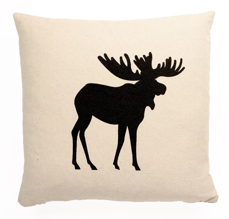 Cotton Blend Throw Pillow, 22" H x 22" W, Feather