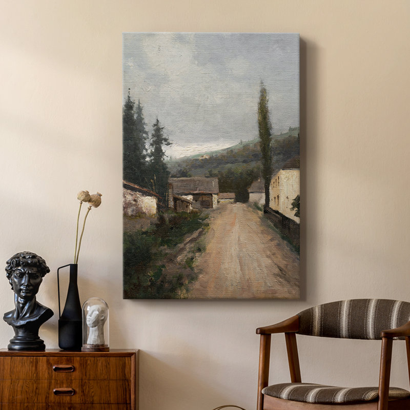 Paysage rétro CCX III - galerie Cavas sur mesure, H 36 po x l 24 po