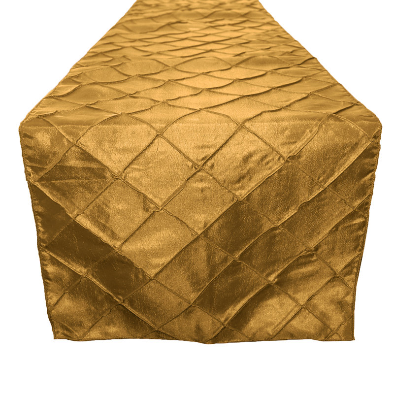 Solid Color Table Runner, Gold, 144" x 12"
