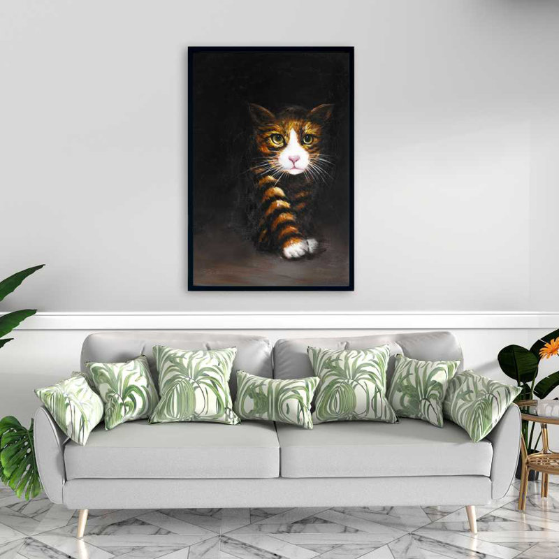 Chat discret - Toile féline pour chambre à coucher | Décoration intérieure
