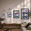 Four Modernist Blooms Mid-Century - Framed Print-320925670-320925672