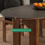 Table de salle à manger élégante avec plateau en marbre noir-1286870392