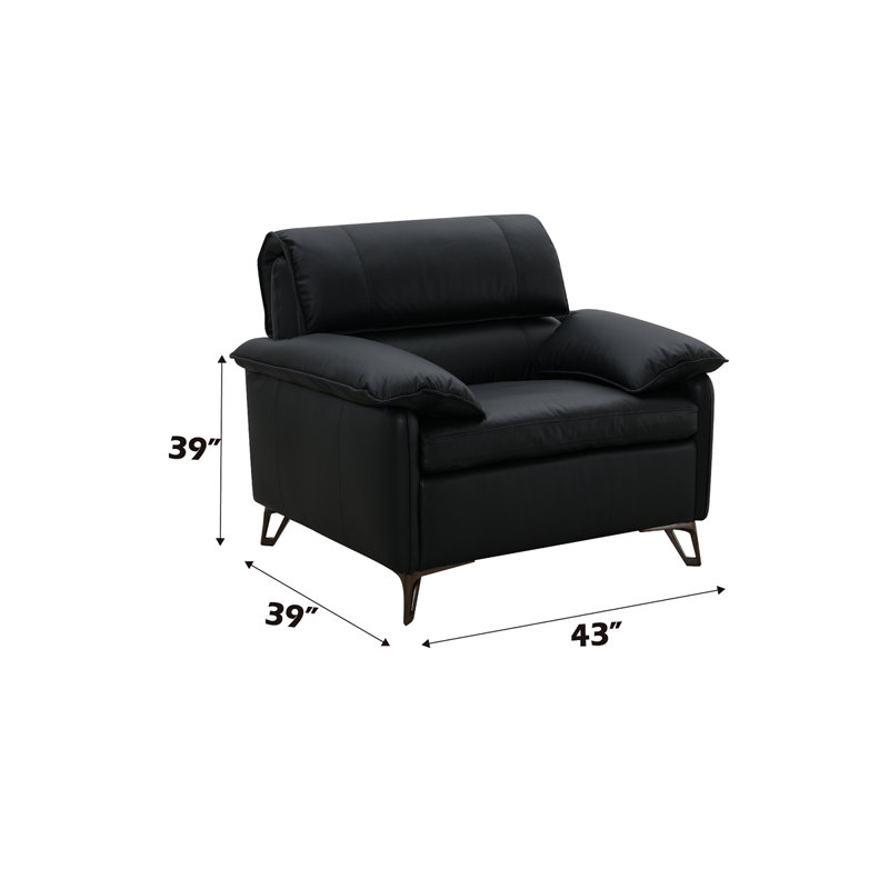 Chaise en cuir Eilene