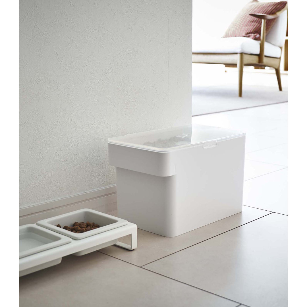 Yamazaki Home Airtight Pet Food Medium Storage Container With Transparent Lid, 1.6 gallons Yamazaki Home 