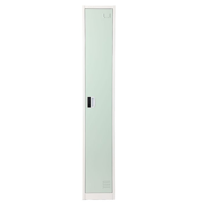 Misty Green Steel Single Tier Storage Locker with Adjustable Shelving