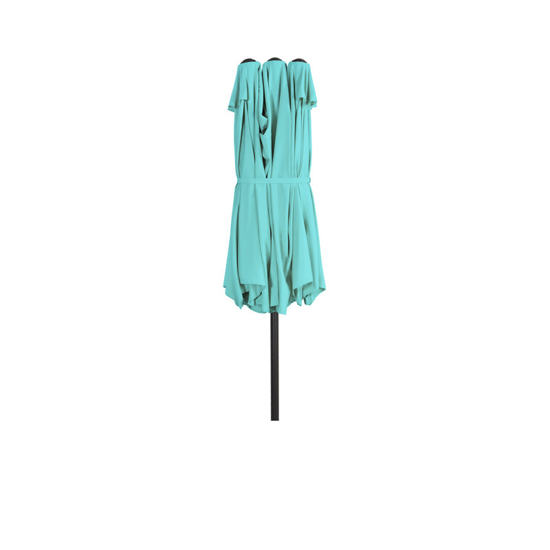 Parasol Pérou avec auvent ventilé 108 po, Turquoise