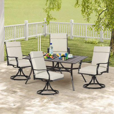 Outdoor High Back Chair Cushion Set of 2