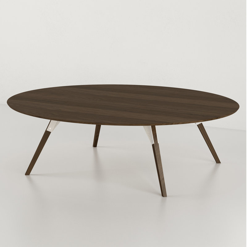 Table basse clarke, Noyer, Noyer / Blanc, H 18 po x l 54 po x P 23 po