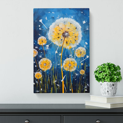 Dandelion Expressionism No.2 - Wrapped Canvas Print