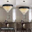 Lustre à plusieurs niveaux avec lumière en cristal-223817164-223817165-223817167