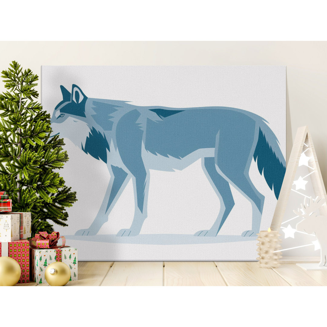 Contemporary Wolf Animal Canvas Wall Art