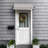 Awntech Charleston Acrylic Fabric Awning with Iron Scroll Arms-111684923-111685109