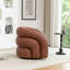 Fauteuil demi-tonneau pivotant en cuir artificiel Coyle-523977500