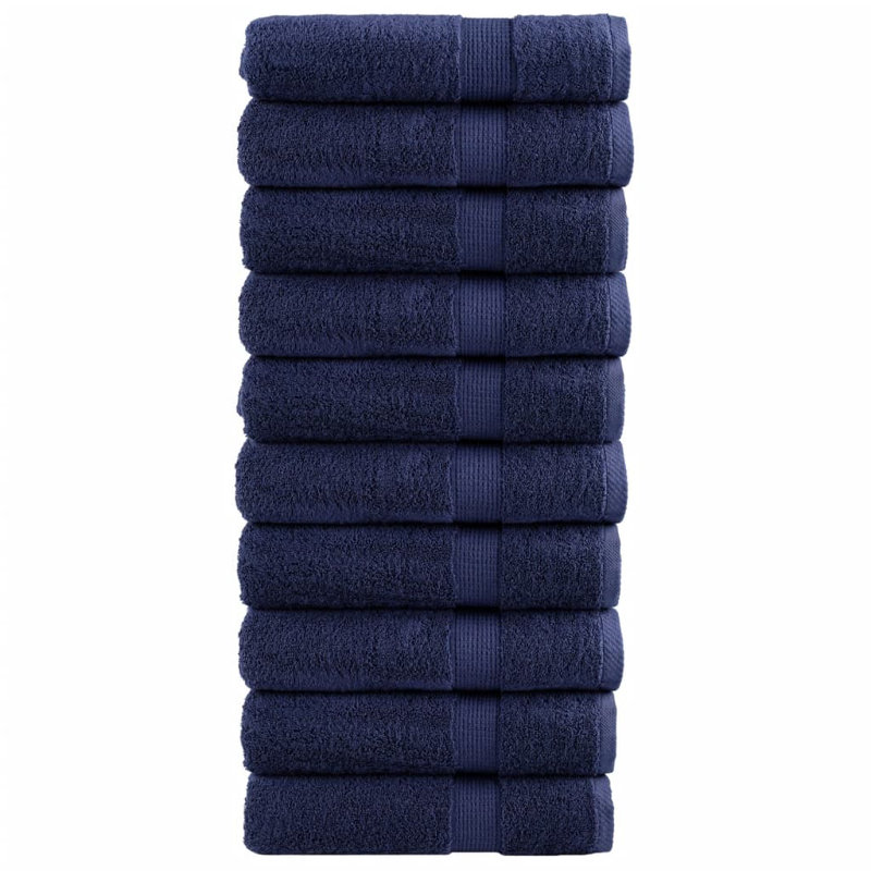 Nerte 100% Cotton Hand Towel, 100cm L x 50cm W, Marine Blue