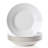 Round White Ceramic Dinner Plates Set