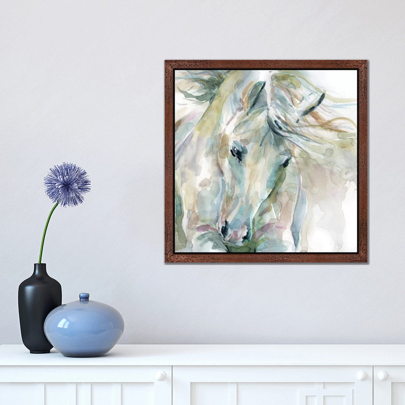 Exuberant Spirit 1 Piece Painting on Canvas, 45.72 cm H x 45.72 cm W, Brown Framed
