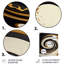 Décoration murale moderne en métal noir, argent et or-87835587
