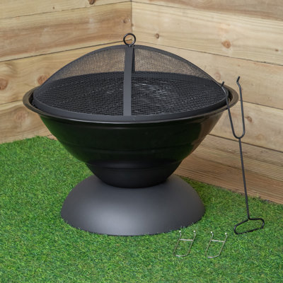 Round Charcoal and Wood Burning Fire Pit