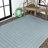 Chevron Modern Concentric Squares Aqua/Light Gray Indoor/Outdoor Rug-69805174