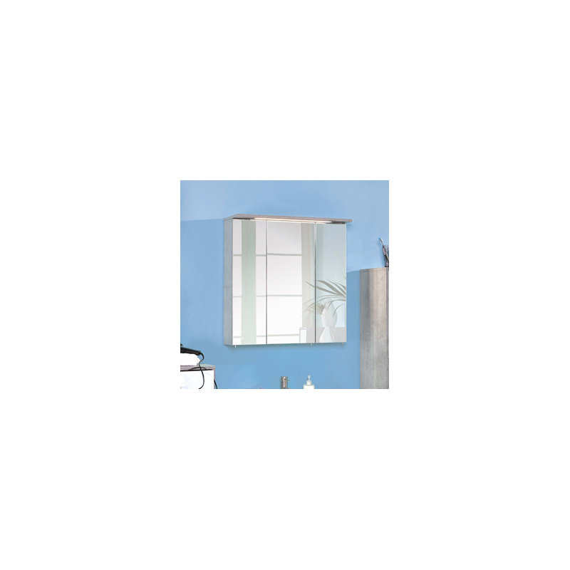 Profil Mirror Cabinet, Stone Grey