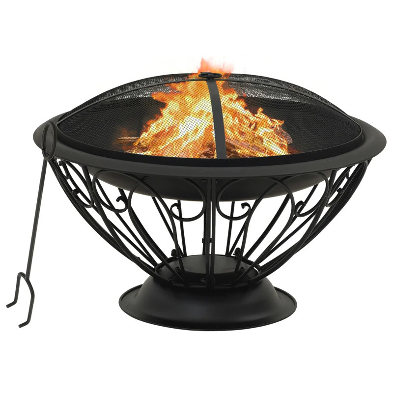 Edelen Fire Pit with Poker 75 cm XXL Steel