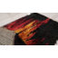 Vintage Swedish Rya Runner, Colorful Scandinavian Flame Patterns - Rug & Kilim