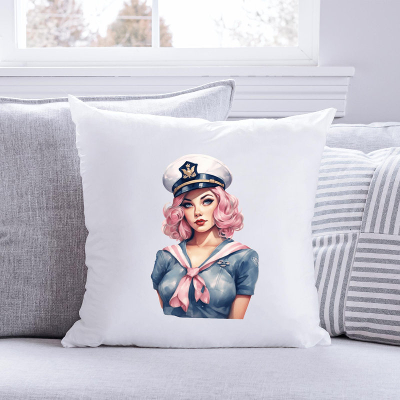 Nautical Sea Life_314 - Coussin décoratif avec coussin décoratif, H 18 po x l 18 po