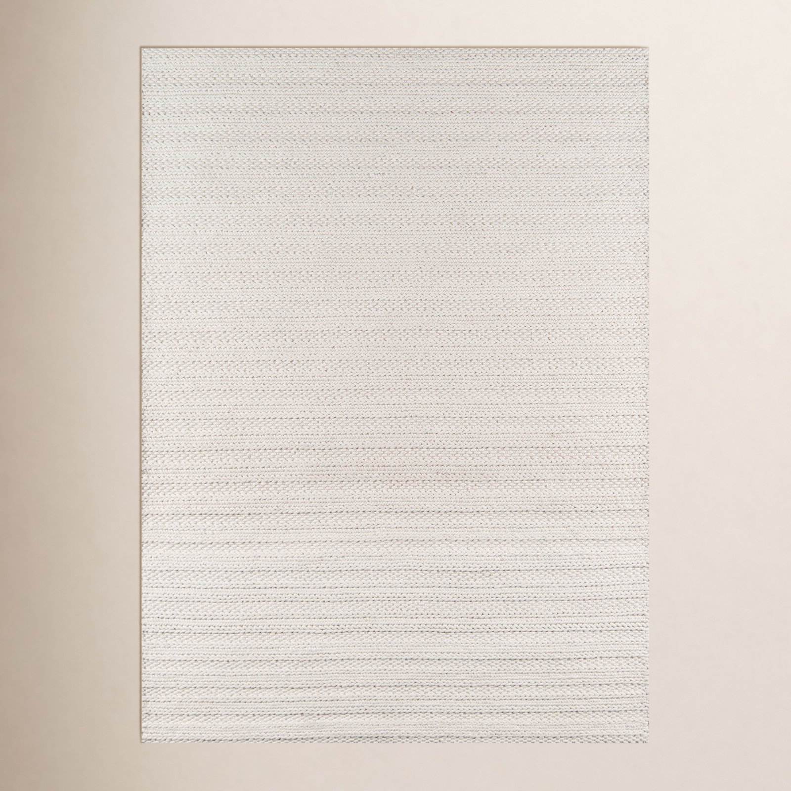 Kells Ivory Hand-Woven Geometric Jute Rug, Rectangle 7'9" x 9'9"