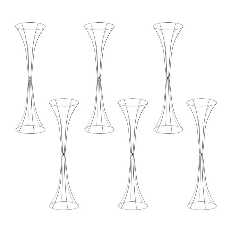 6Pcs Wedding Metal Flower Stand, Gold