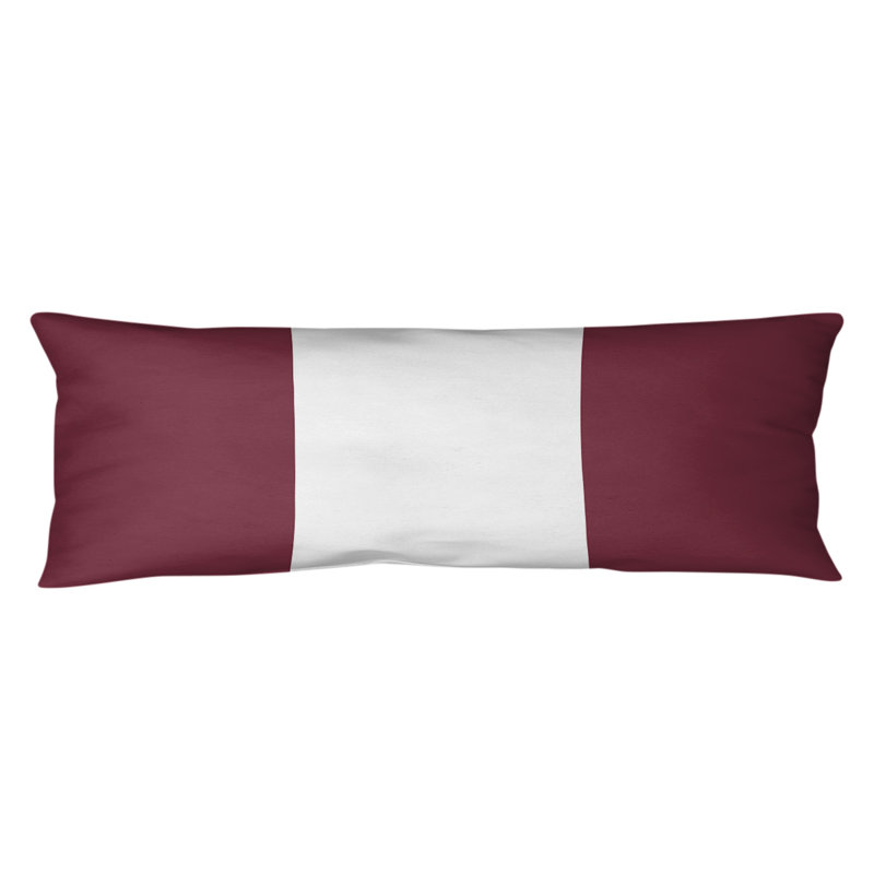 Oreiller de corps en polyester / polyester Arizona Football Stripes, Grenat, Abeale