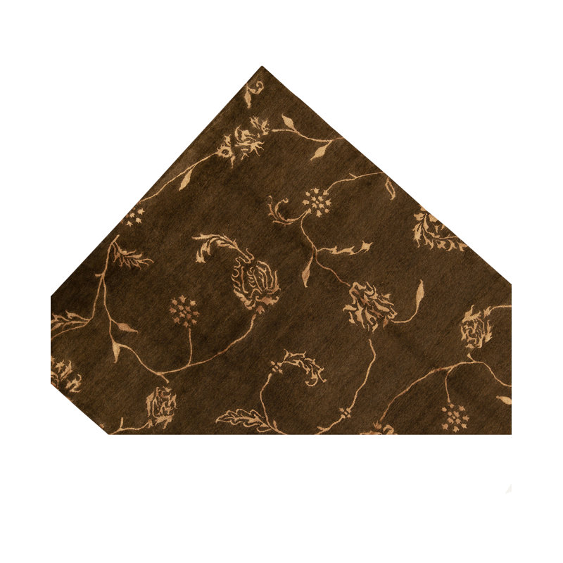 Himalayan Floral Area Rug in Brown