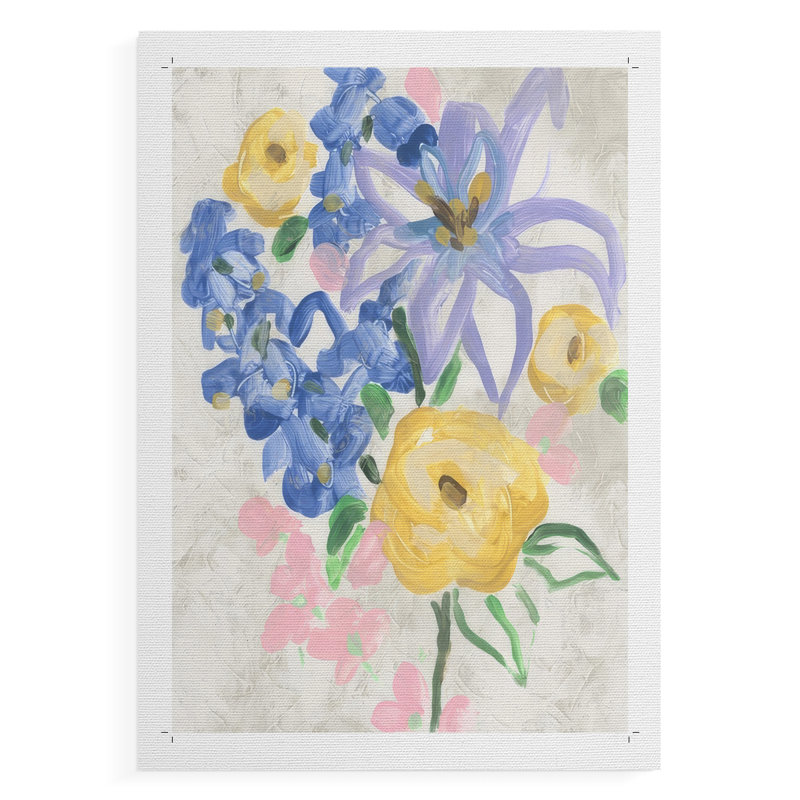 «Brush Blossoms I», impression sur toile seulement - non encadrée, H 36 po x l 24 po