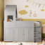 Wooden Loft Bed With Desk, Drawers,Cabinets-351489675