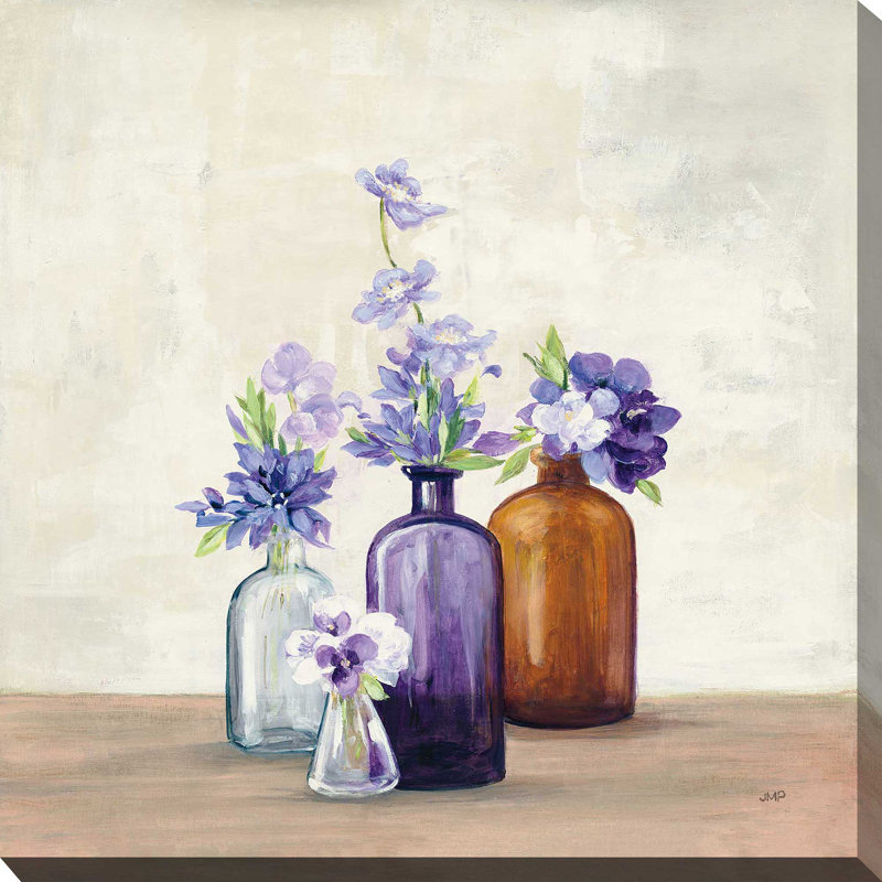 Fenêtre de jardin I - Peinture, Toile tendue, H 24 po x l 24 po x P 1,5 po