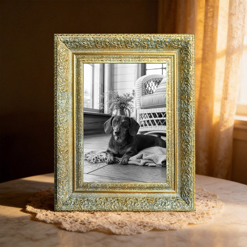 Cadre pour portrait mural 11 pièces x 11 po or antique 11 po, Antique Gold, 1, 11" W x 14" H